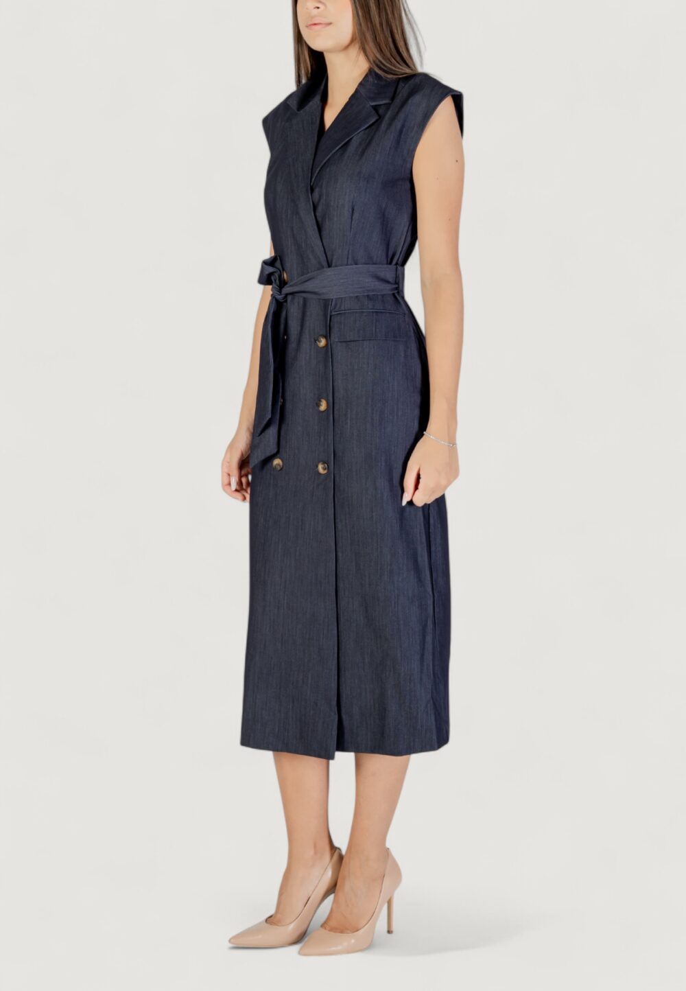 Vestito lungo ICHI IHJUMI DR Blue scuro - Foto 2