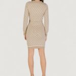 Vestito midi Guess LS POLO AUBREY 4G SWTR DRESS Beige - Foto 5