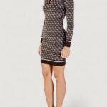 Vestito midi Guess LS POLO AUBREY 4G SWTR DRESS Marrone - Foto 3