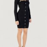 Vestito midi Guess LS SHRUG CABLE DAPHNE DRS Nero - Foto 5
