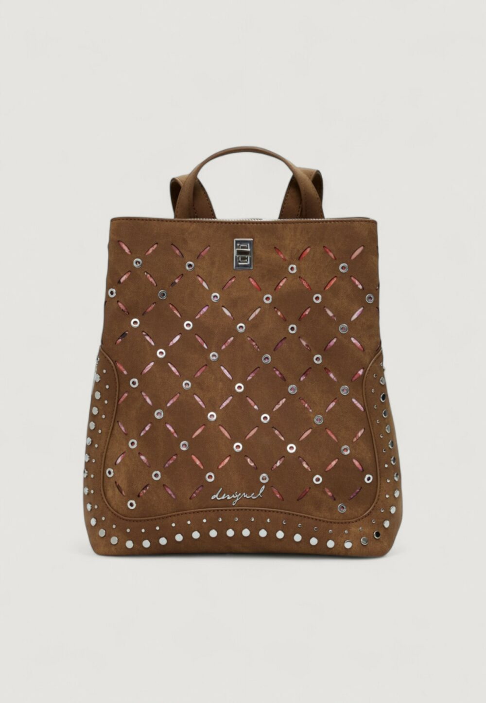 Zaino Desigual BACK_YANKEE METAL PATCH S Beige - Foto 1