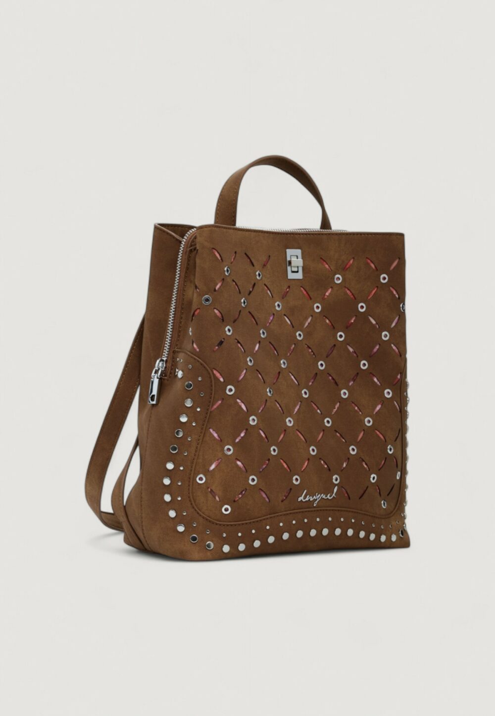 Zaino Desigual BACK_YANKEE METAL PATCH S Beige - Foto 2