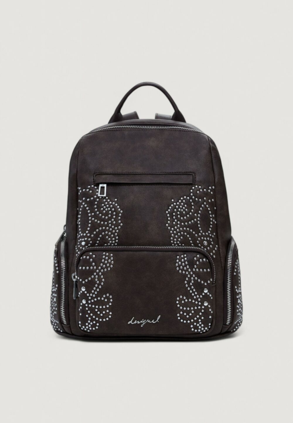Zaino Desigual BACK_POKER FACE CHEST Marrone - Foto 1