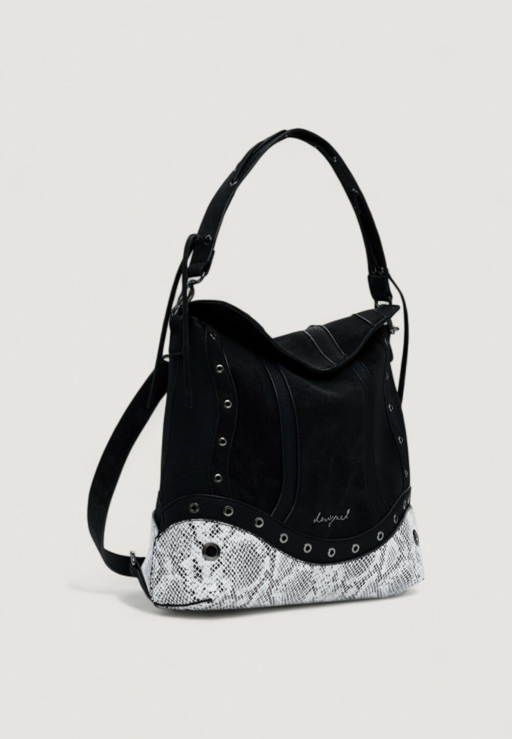 Zaino Desigual BACK_SNAKE PATCH JERSEY 2 Nero - Foto 2