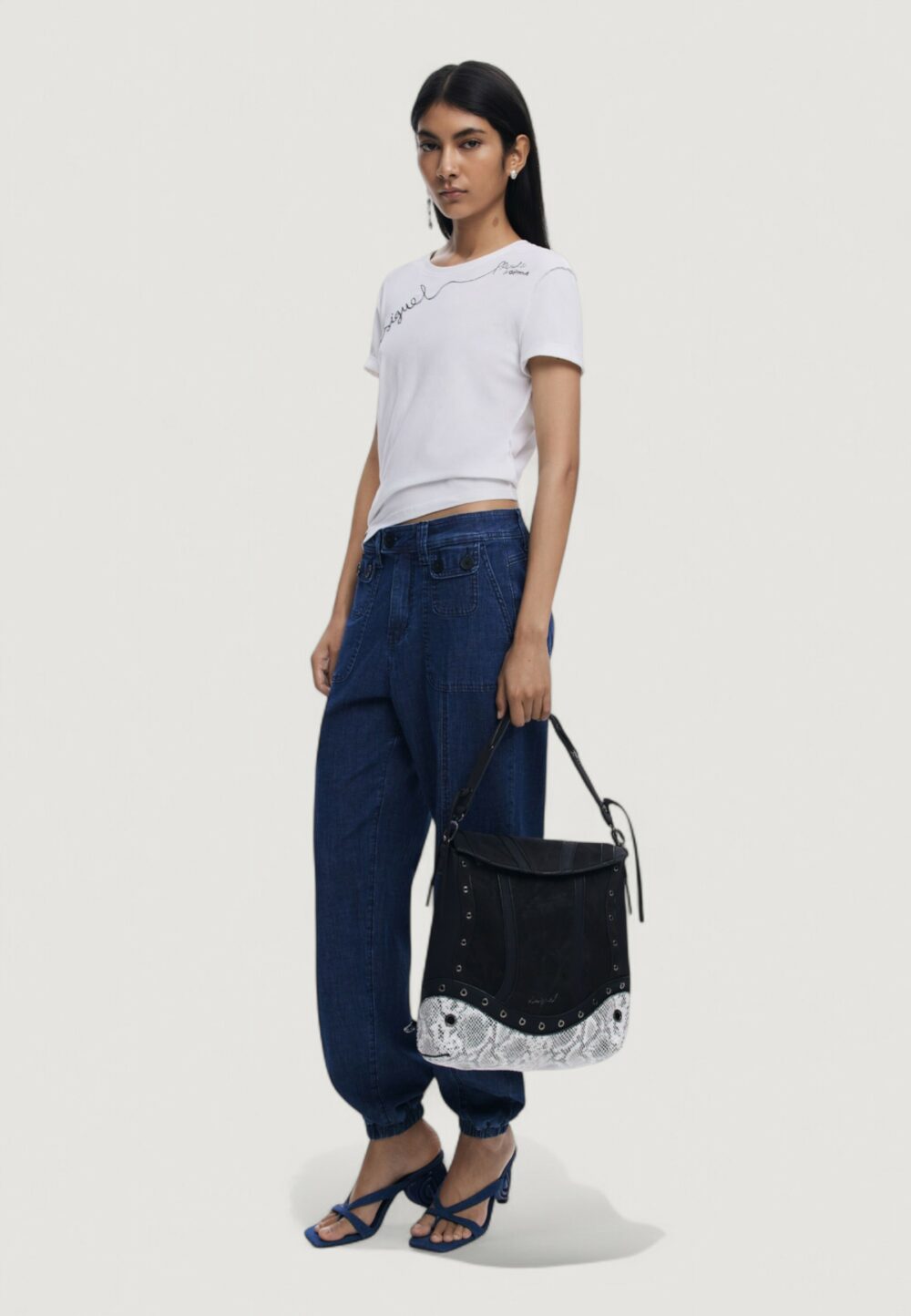 Zaino Desigual BACK_SNAKE PATCH JERSEY 2 Nero - Foto 5