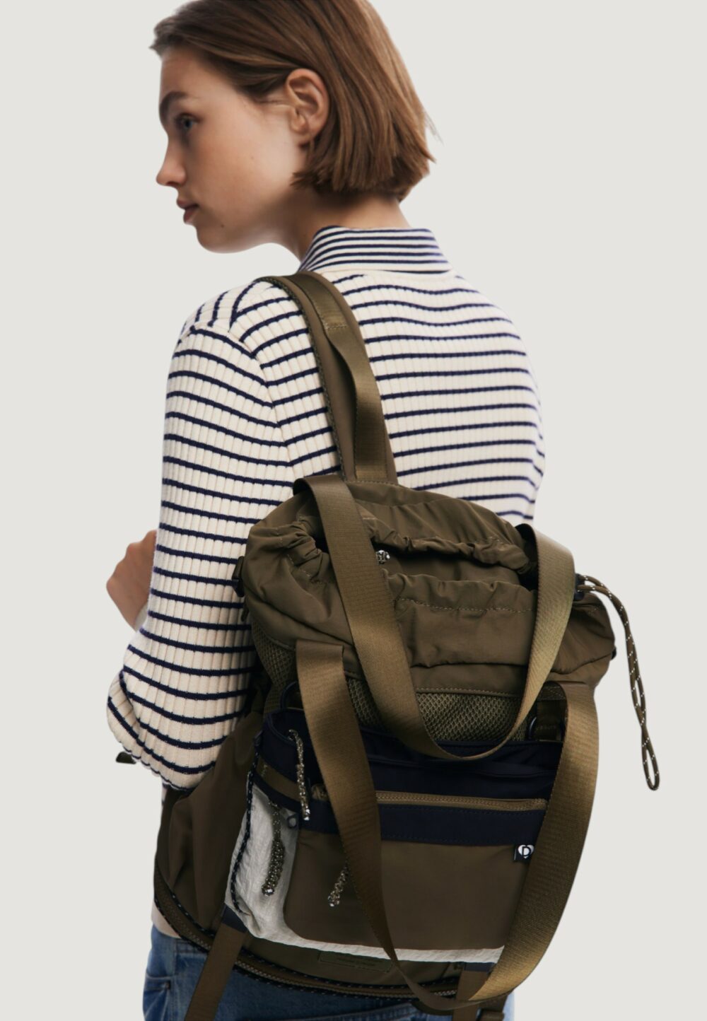 Zaino Desigual BACK_BASIC MODULAR DISCOV Verde Oliva - Foto 4