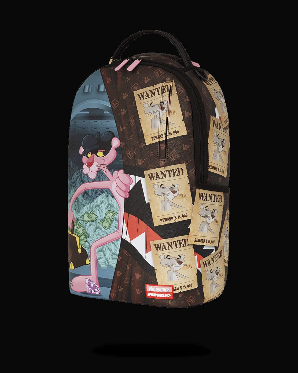 Zaino Sprayground PINK PANTHER BURGLAR ESCAPE DLXV BACKPACK Marrone - Foto 5