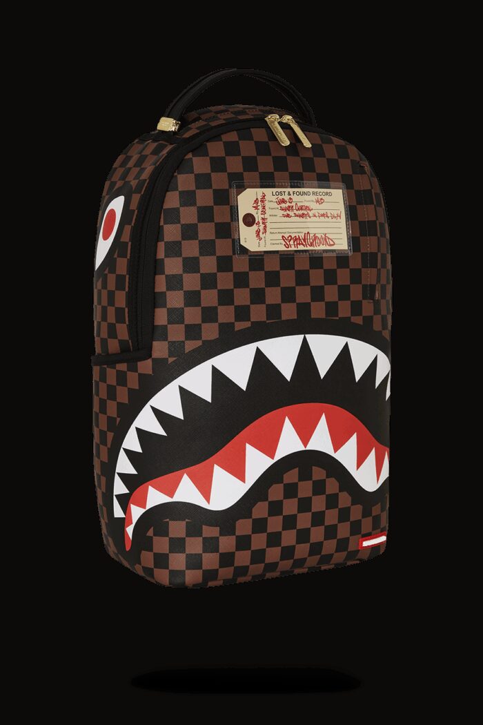 Zaino Sprayground SHARKS IN PARIS LOST & FOUND BACKPACK Marrone – 910B7687NSZ