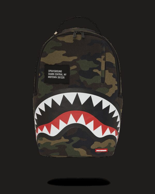 Zaino Sprayground SHARK CENTRAL CAMO DLXS BACKPACK Mimetico - Foto 1
