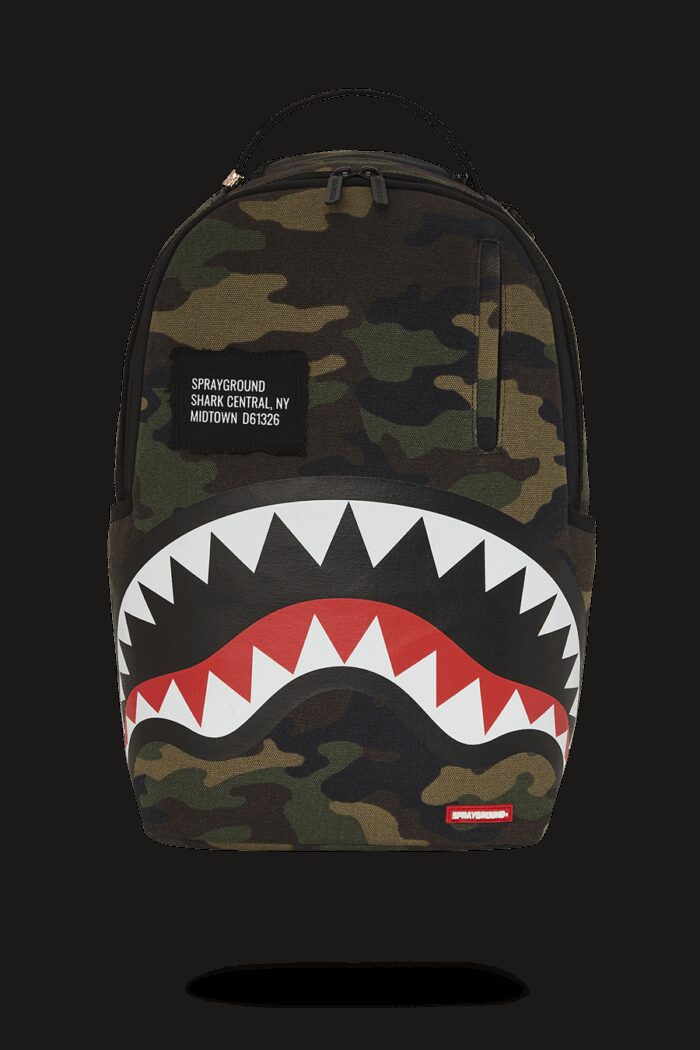 Zaino Sprayground SHARK CENTRAL CAMO DLXS BACKPACK Mimetico – 910B7163NSZ