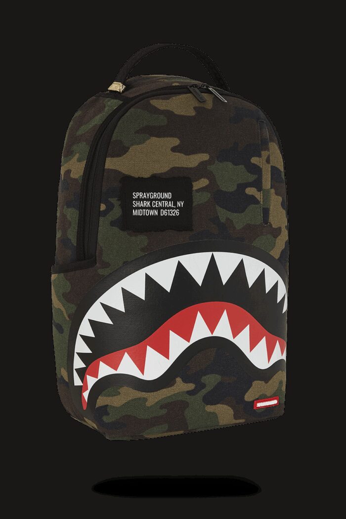 Zaino Sprayground SHARK CENTRAL CAMO DLXS BACKPACK Mimetico – 910B7163NSZ