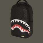 Zaino Sprayground BLACK OUT SHARKS IN PARIS DLXSV BACKPACK Nero - Foto 5