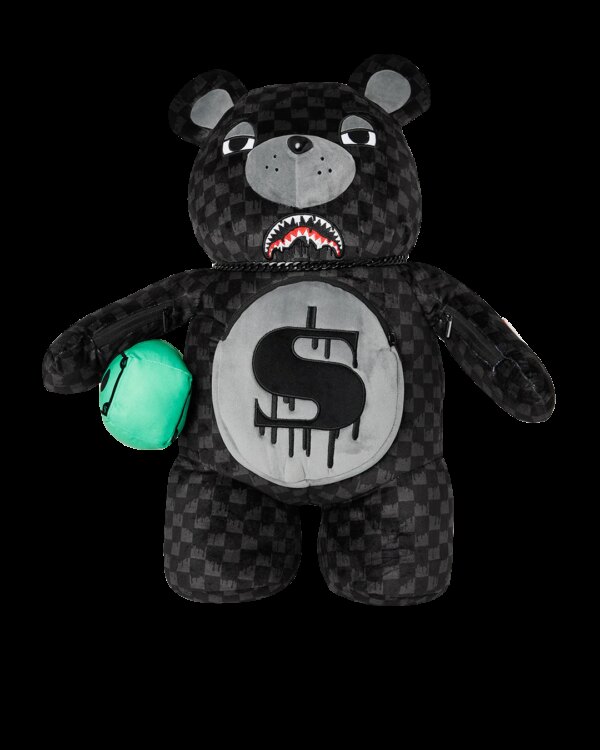 Zaino Sprayground DRIPPING SHARKS IN PARIS MONEYBEAR TEDDY BEAR Nero - Foto 1