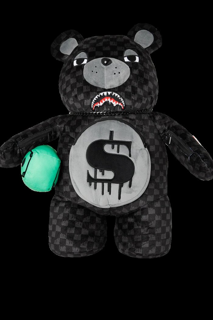 Zaino Sprayground DRIPPING SHARKS IN PARIS MONEYBEAR TEDDY BEAR Nero