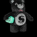 Zaino Sprayground DRIPPING SHARKS IN PARIS MONEYBEAR TEDDY BEAR Nero - Foto 3