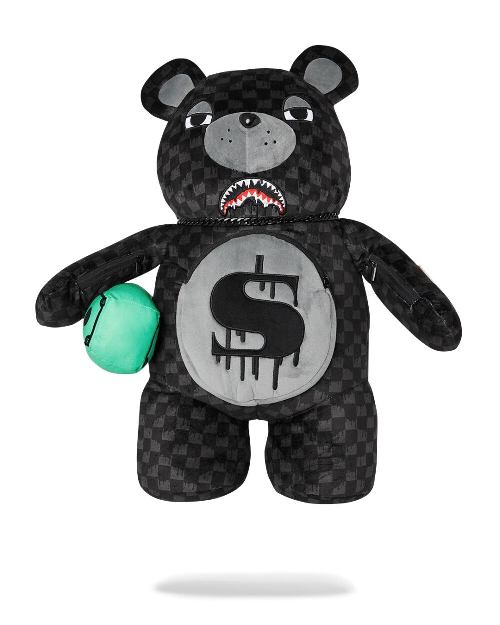 Zaino Sprayground DRIPPING SHARKS IN PARIS MONEYBEAR TEDDY BEAR Nero - Foto 1