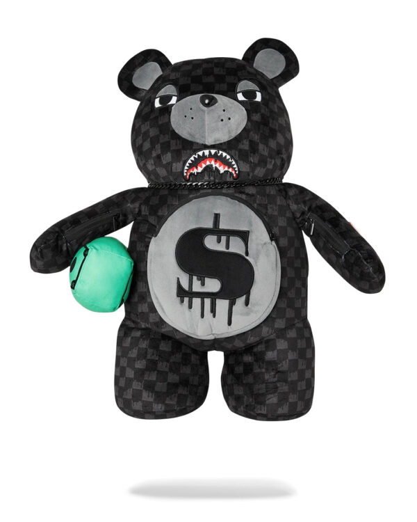 Zaino Sprayground DRIPPING SHARKS IN PARIS MONEYBEAR TEDDY BEAR Nero - Foto 1