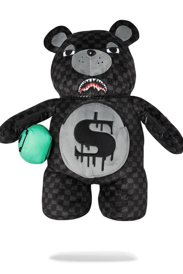 Zaino Sprayground DRIPPING SHARKS IN PARIS MONEYBEAR TEDDY BEAR Nero