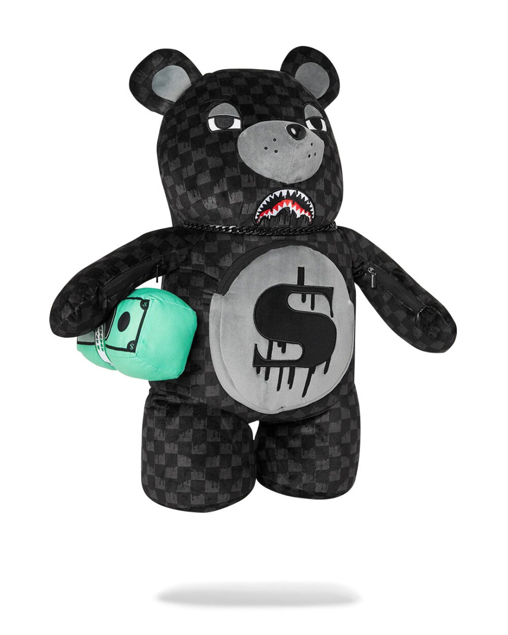 Zaino Sprayground DRIPPING SHARKS IN PARIS MONEYBEAR TEDDY BEAR Nero - Foto 3