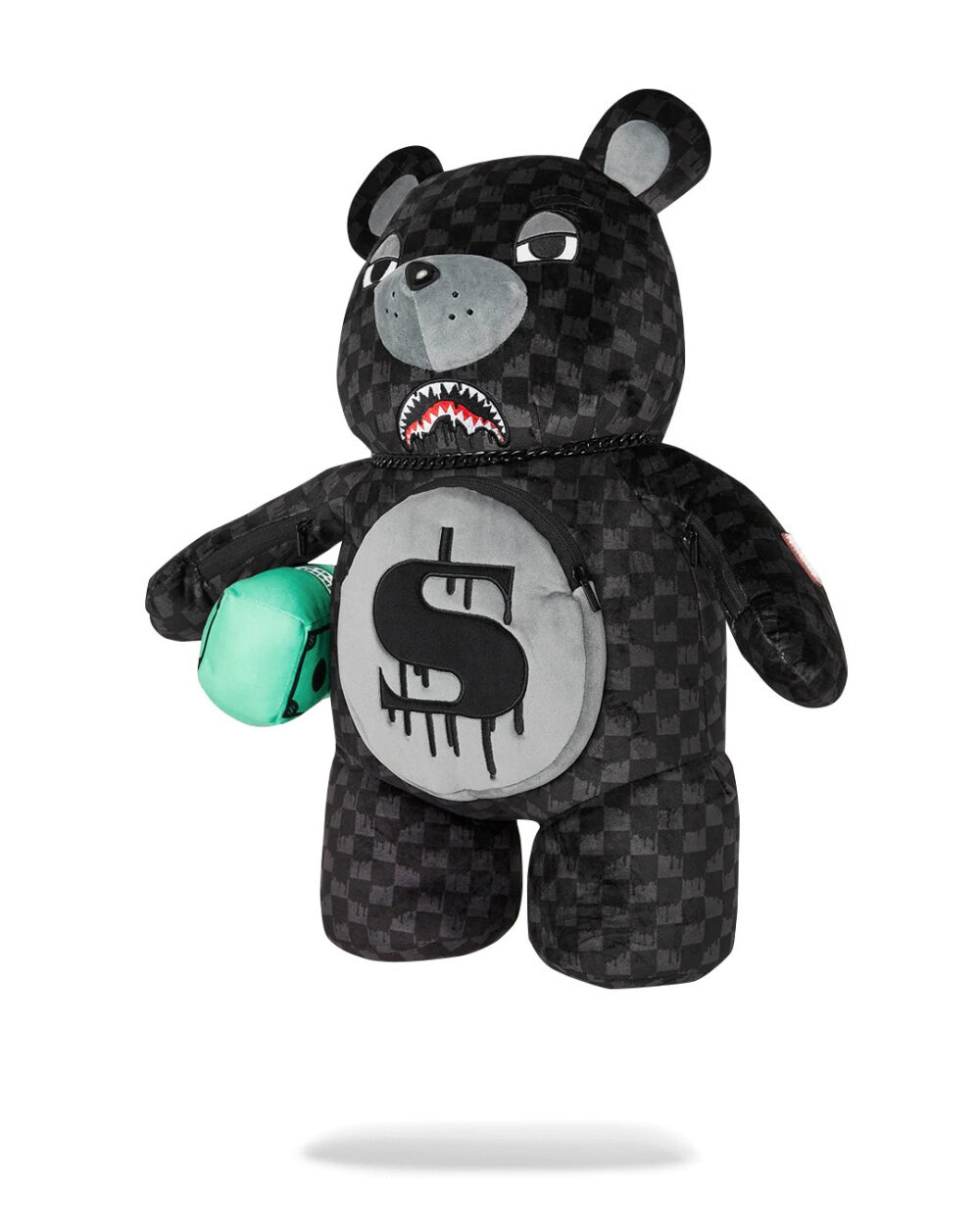 Zaino Sprayground DRIPPING SHARKS IN PARIS MONEYBEAR TEDDY BEAR Nero - Foto 5