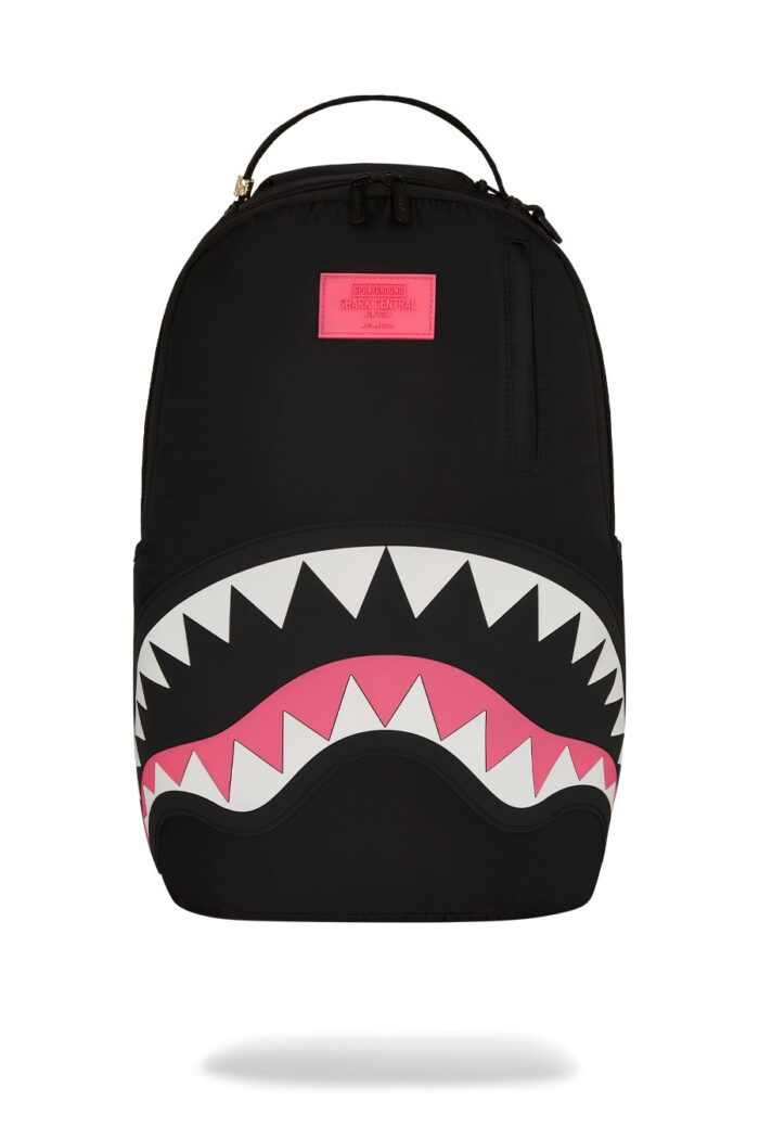 Zaino Sprayground SHARK CENTRAL NYLON BLACK PINK Nero – Rosa