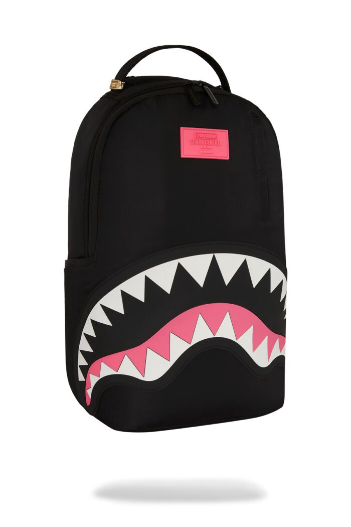 Zaino Sprayground SHARK CENTRAL NYLON BLACK PINK Nero – Rosa