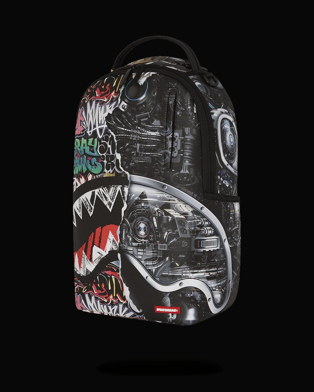 Zaino Sprayground SPLIT CYBERSHARK DLXSV BACKPACK Nero - Foto 5