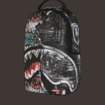 Zaino Sprayground SPLIT CYBERSHARK DLXSV BACKPACK Nero - Foto 5