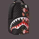 Zaino Sprayground SPLIT PINK FLORAL CHECK DLXSV BACKPACK Nero - Foto 2