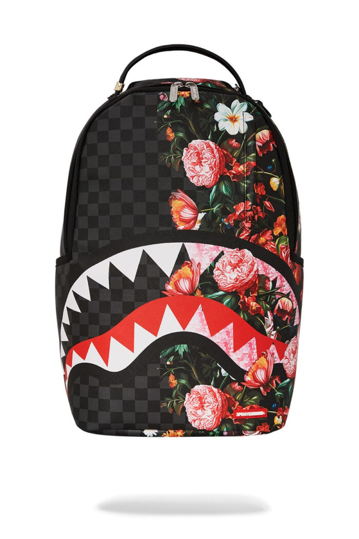 Zaino Sprayground SPLIT PINK FLORAL CHECK DLXSV BACKPACK Nero