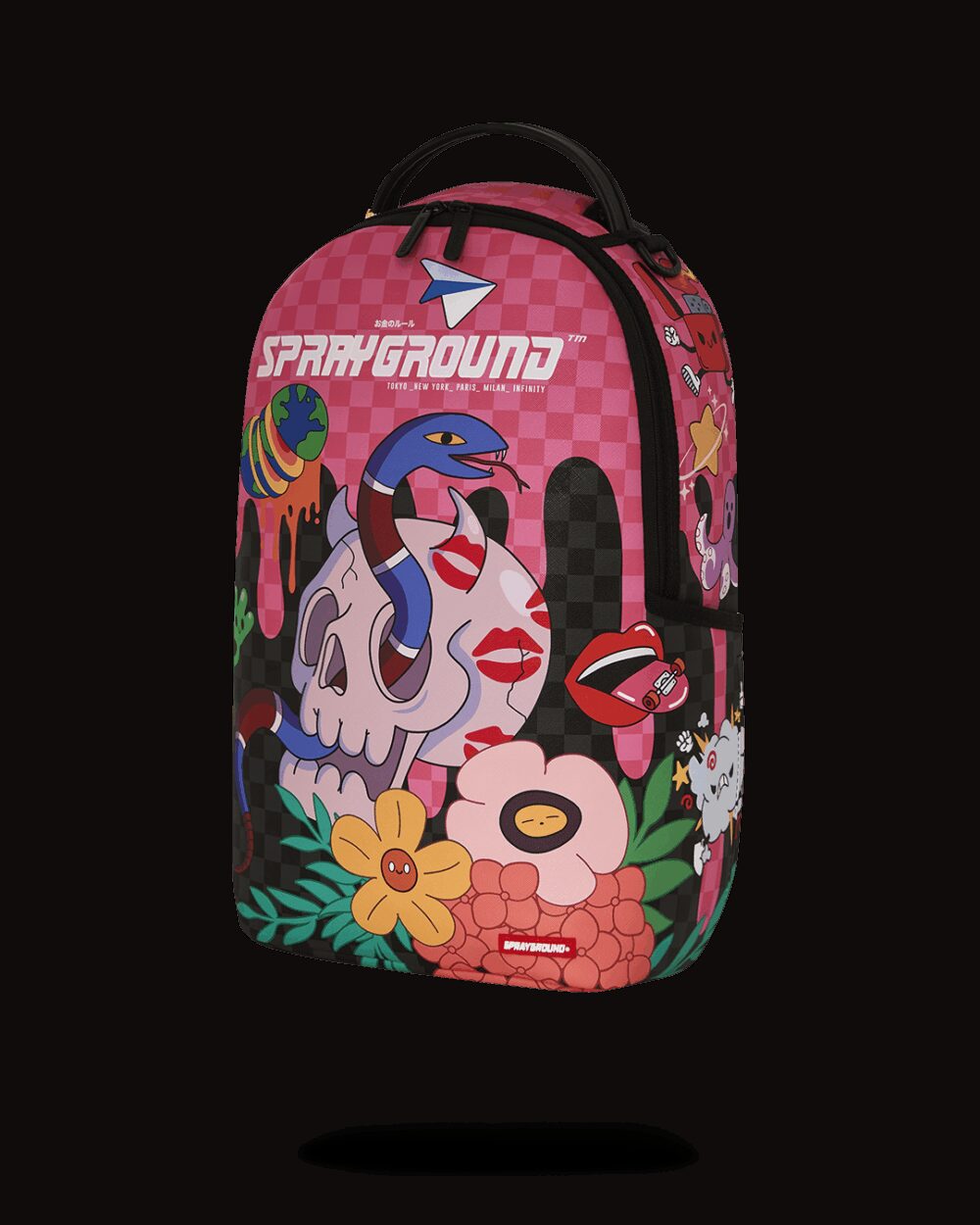 Zaino Sprayground WTF SKULL DRIP DLXSV BACKPACK Rosa - Foto 5