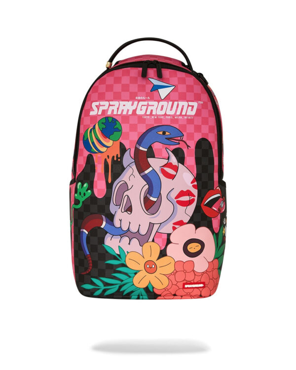 Zaino Sprayground WTF SKULL DRIP DLXSV BACKPACK Rosa - Foto 1