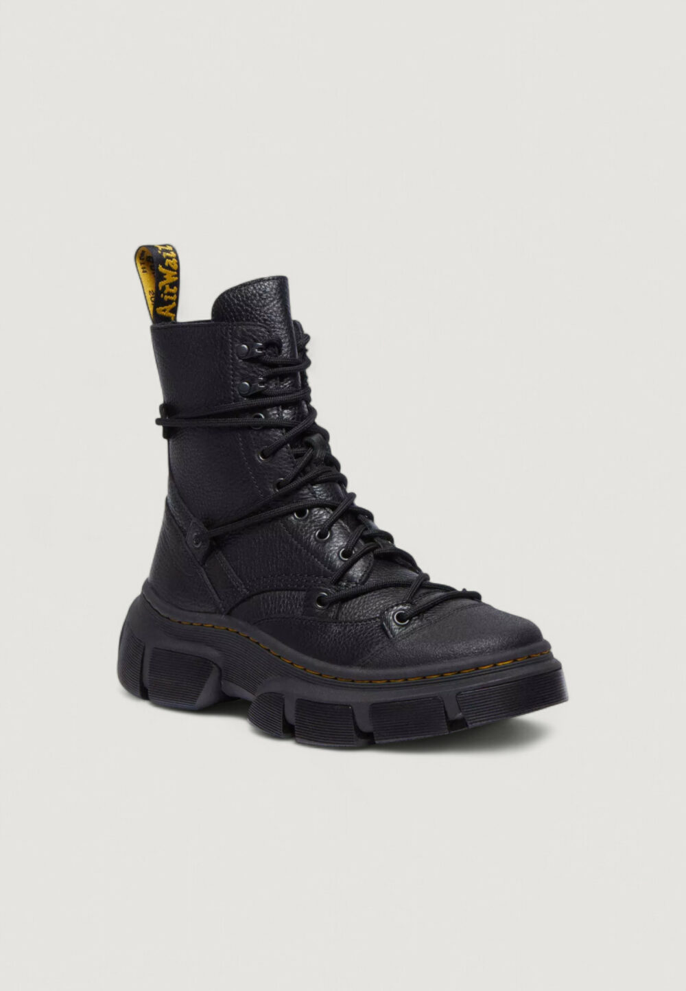 Anfibi Dr. Martens Dmxl Lace Lunar+Rubber Grained Leather Nero - Foto 3