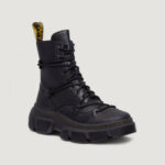 Anfibi Dr. Martens Dmxl Lace Lunar+Rubber Grained Leather Nero - Foto 3