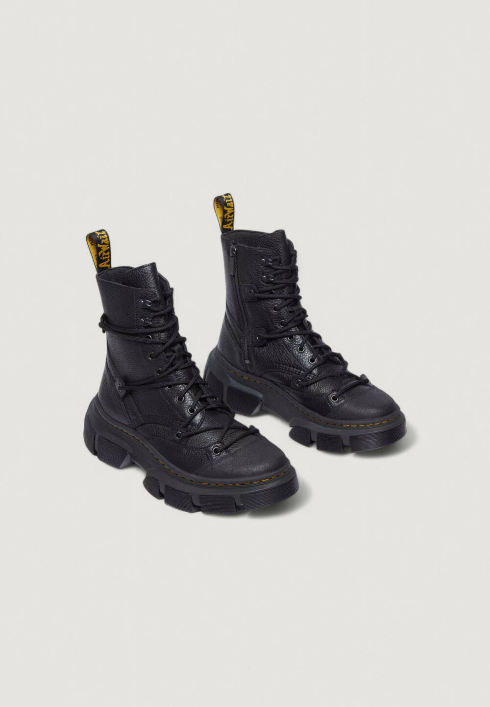Anfibi Dr. Martens Dmxl Lace Lunar+Rubber Grained Leather Nero - Foto 4