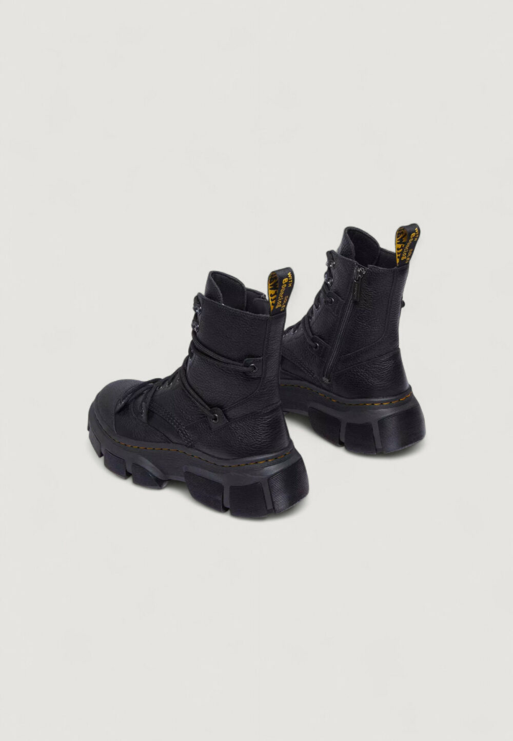 Anfibi Dr. Martens Dmxl Lace Lunar+Rubber Grained Leather Nero - Foto 5