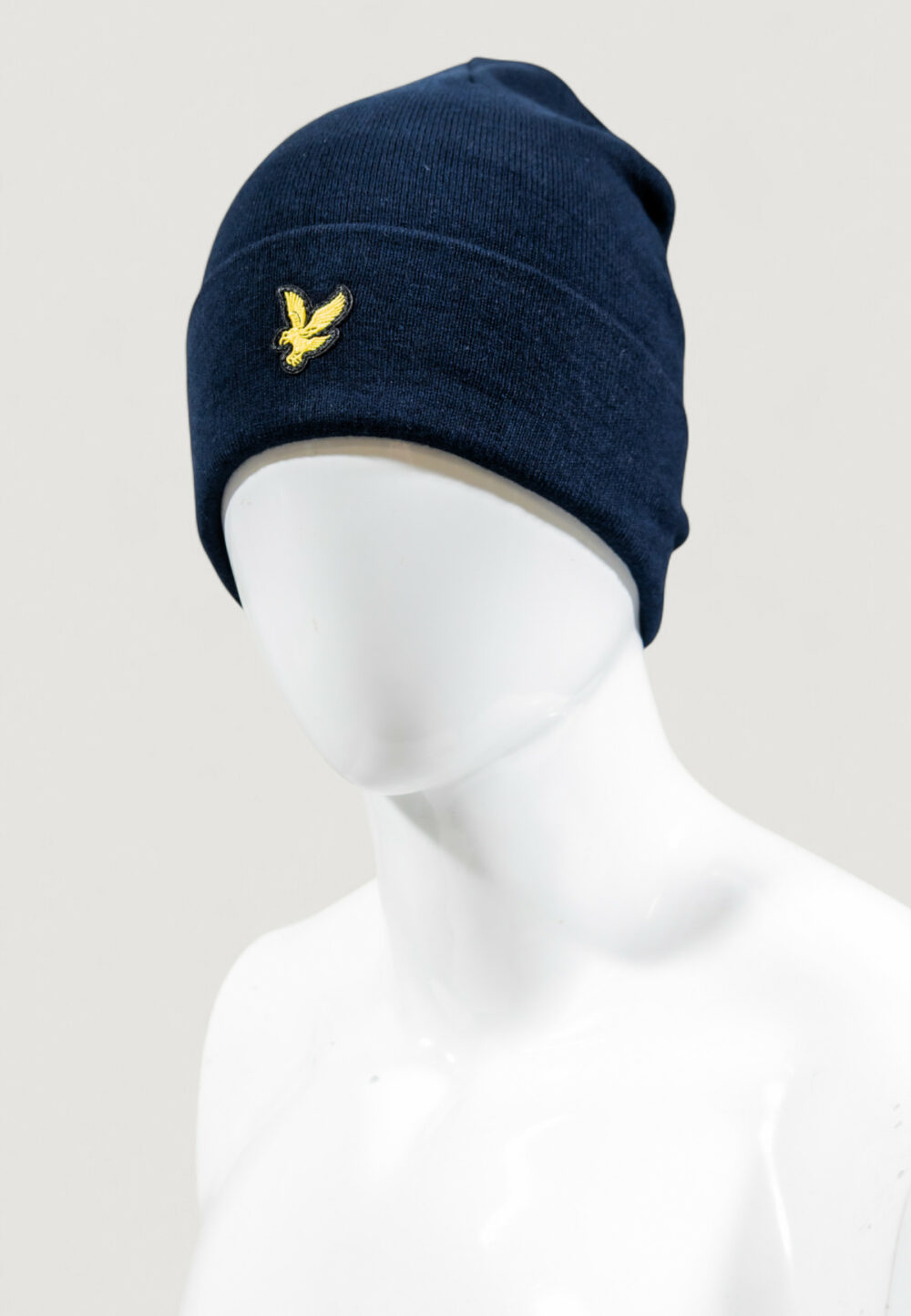 Berretto Lyle & Scott Cotton Merino Beanie Blue scuro - Foto 4