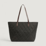 Borsa Barbour QUILTED TOTE BAG Verde Oliva - Foto 2