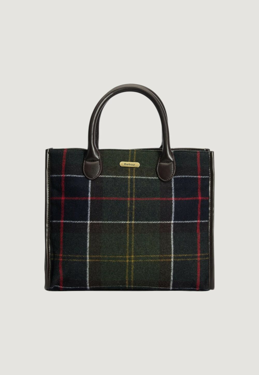 Borsa Barbour BARRHILL TARTAN TOTE BAG Verde Scuro - Foto 1