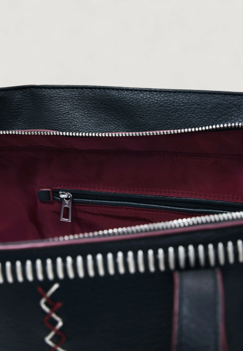 Borsa Desigual BAG_MANHATTAN_PESPUNTES G Nero - Foto 5