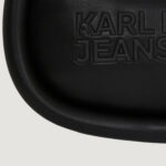 Borsa Karl Lagerfeld Jeans KLJ Puffy Pu Top Handle Nero - Foto 3