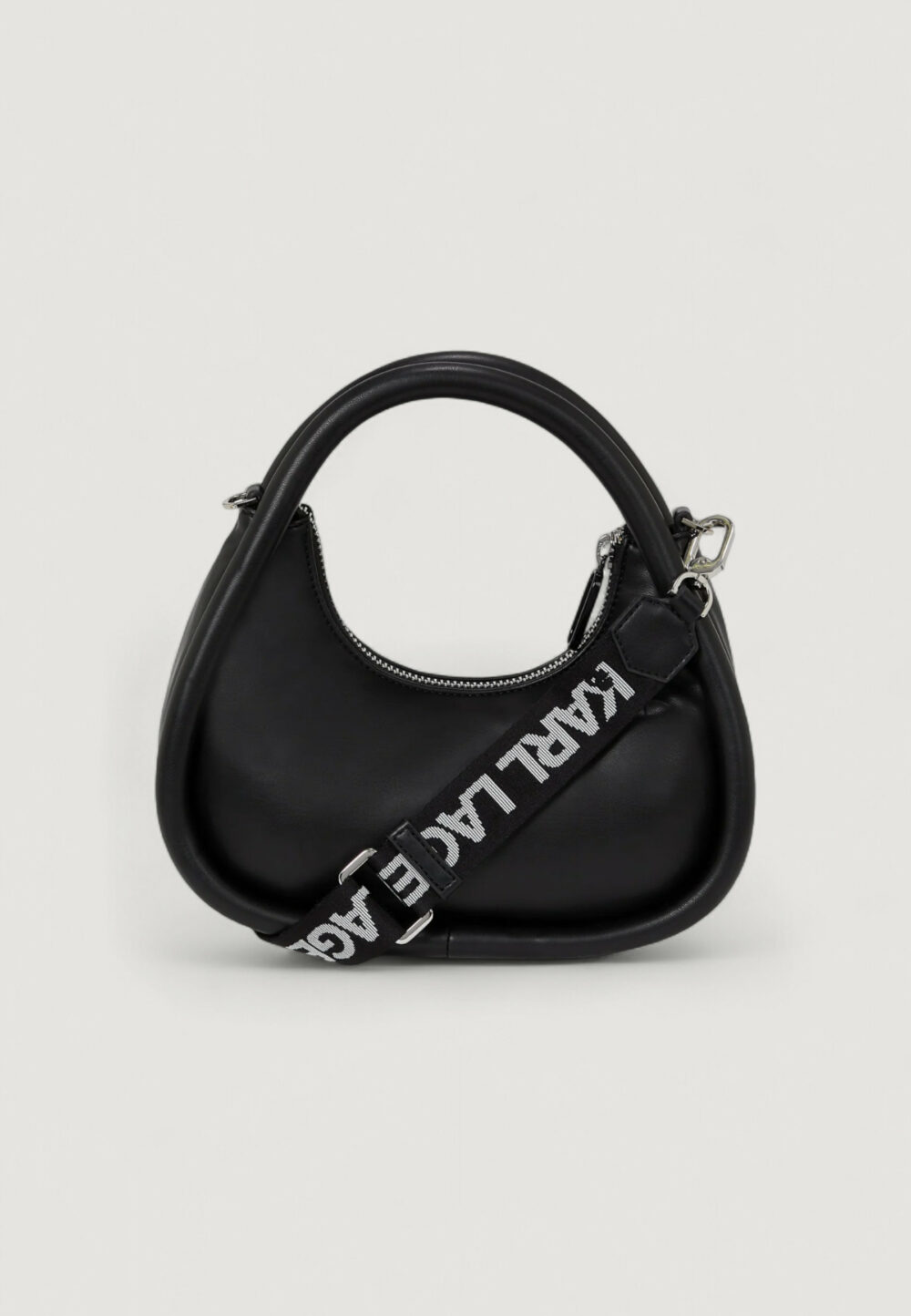 Borsa Karl Lagerfeld Jeans KLJ Puffy Pu Top Handle Nero - Foto 2