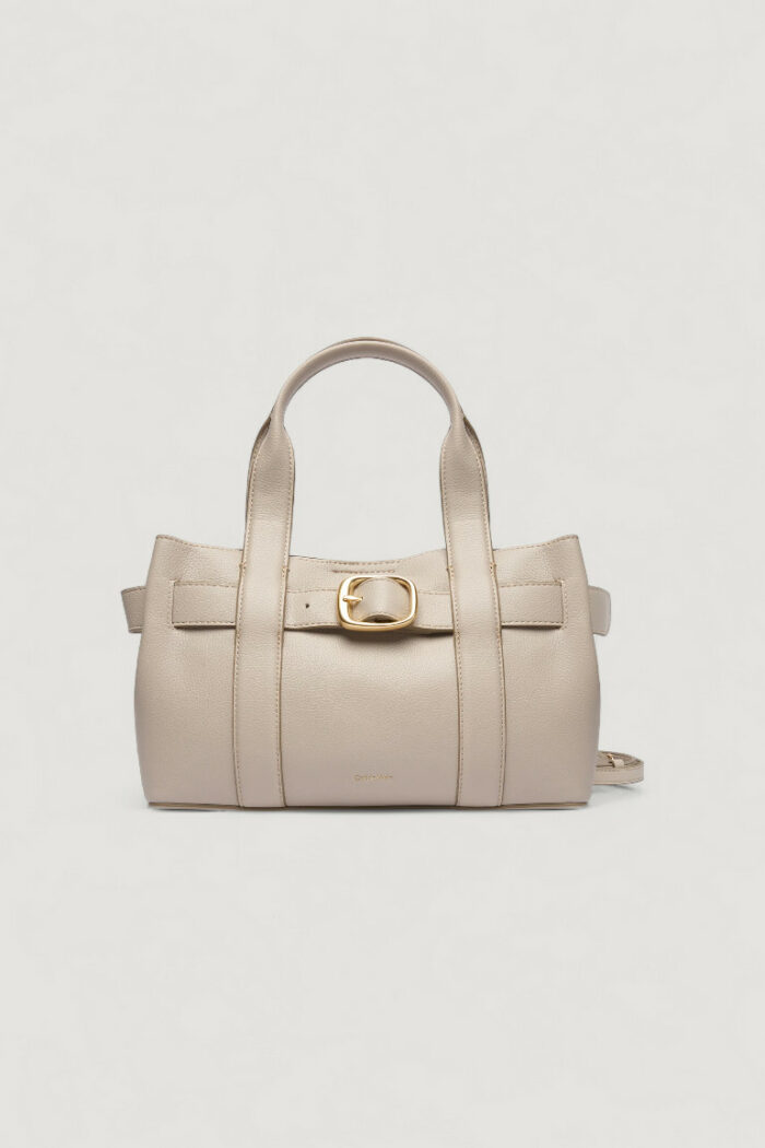 Borsa Calvin Klein BUCKLE MINI TOTE WITH STRAP GRIGIO PERLA – LV04F3295G