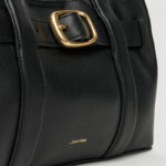 Borsa Calvin Klein BUCKLE MINI TOTE WITH STRAP Nero - Foto 2