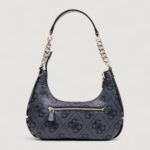 Borsa Guess ERENIA TOP ZIP SHOULDER BAG Antracite - Foto 3