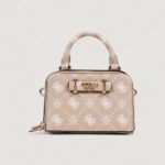 Borsa Guess SILIA MINI SATCHEL Beige - Foto 1
