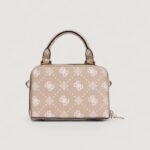 Borsa Guess SILIA MINI SATCHEL Beige - Foto 5