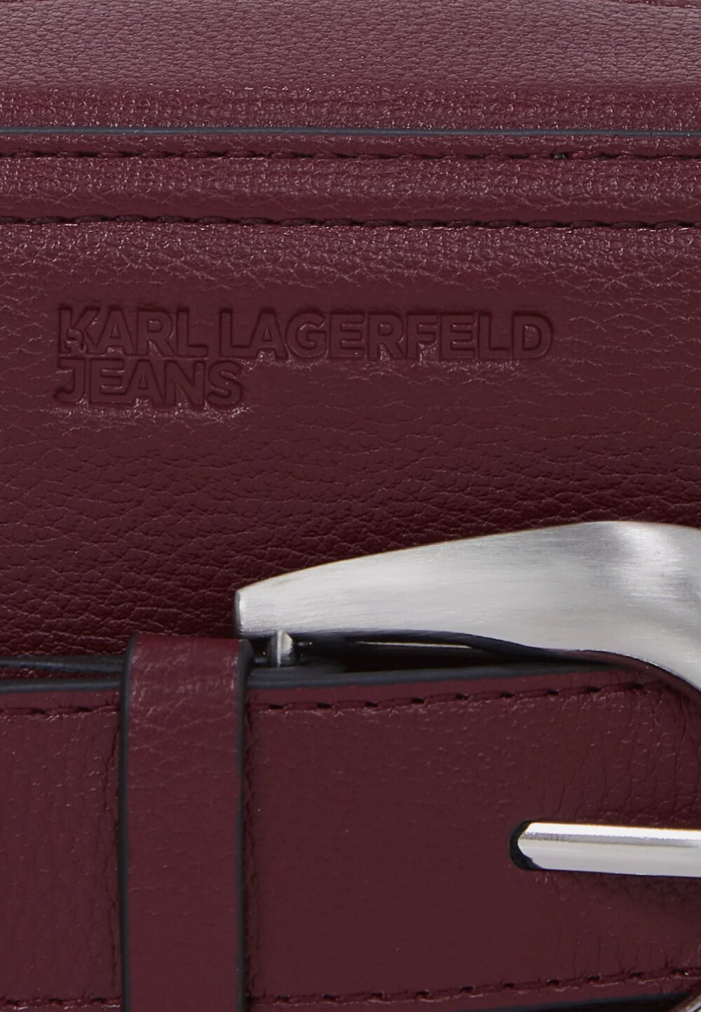Borsa Karl Lagerfeld Jeans KLJ Western Camera Bag Bordeaux - Foto 4