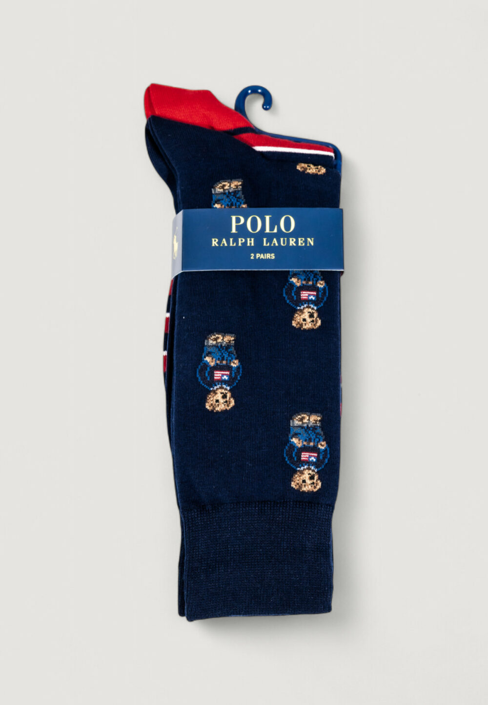 Calzini Lunghi Ralph Lauren A OB/STRIPE-CREW SOCK-2 PACK Blu - Foto 1