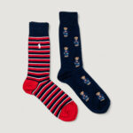 Calzini Lunghi Ralph Lauren A OB/STRIPE-CREW SOCK-2 PACK Blu - Foto 2